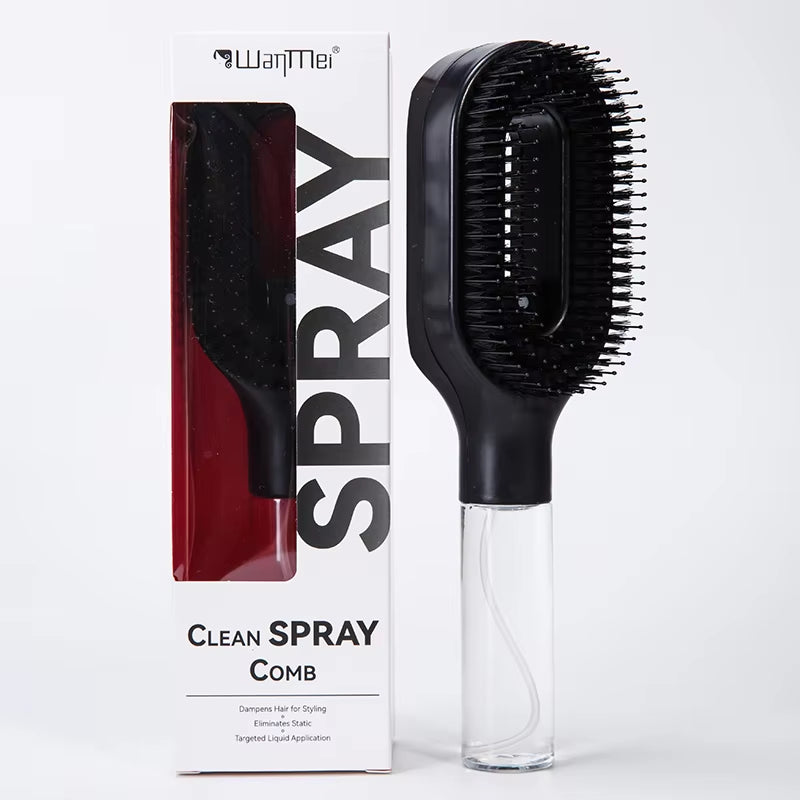 2In1 Sprayer Comb Detangling Scalp Massage Hairbrush with Spray Bottle Essential Oil Water Mist Spray Brush Anti-Static Autumn